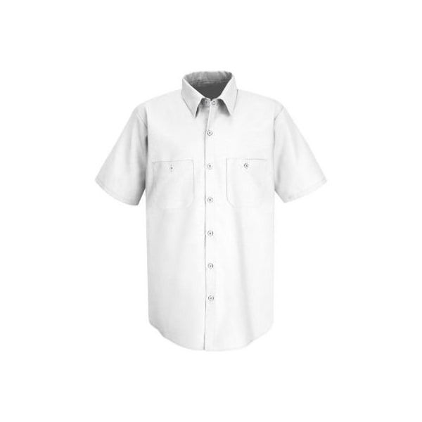 Red Kap Men's Industrial Work Shirt Short Sleeve White M SP24